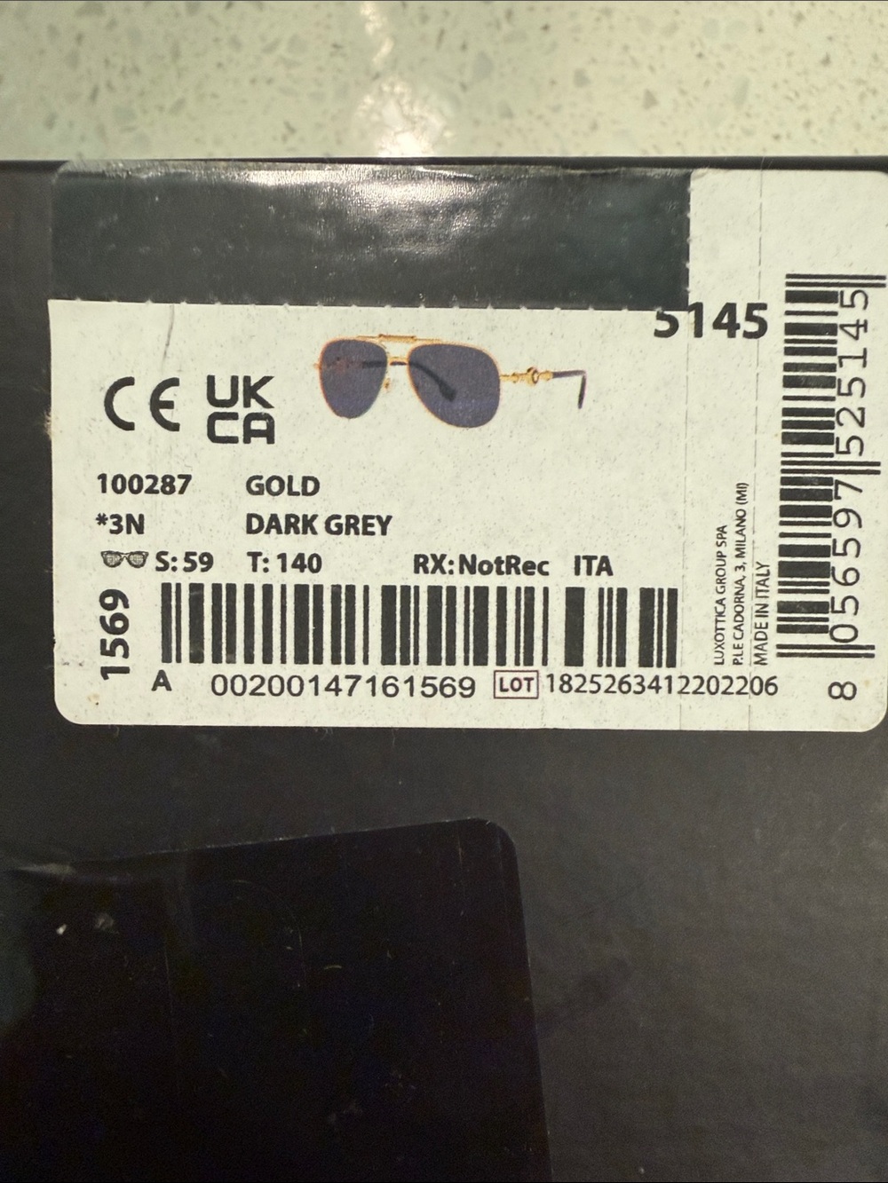 Versace Gold Frame Sunglasses with Dark Gradient Lenses and Medusa Accents - Picture 7 of 7
